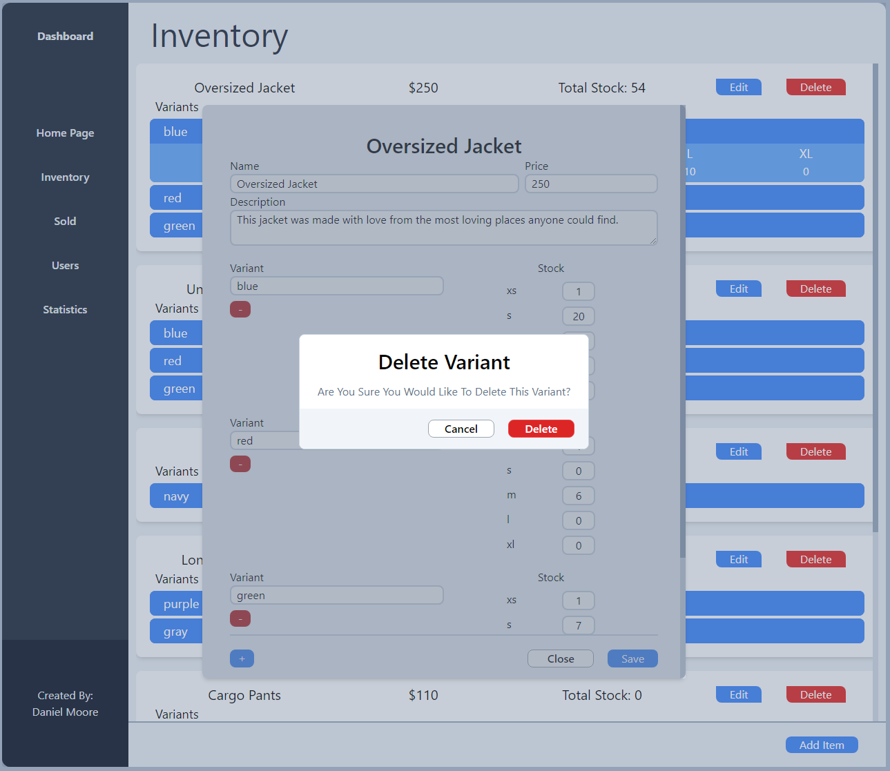 Delete Color Modal Image